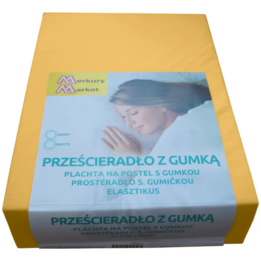 Plachta na posteľ jersey 90x200 kol. 5103 horčicová