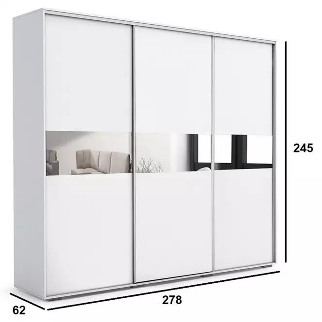 Skriňa Daria A27 Zrkadlo Biely,2
