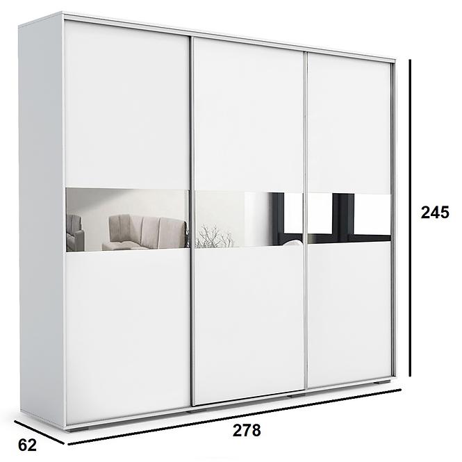 Skriňa Daria A27 Zrkadlo Biely,2