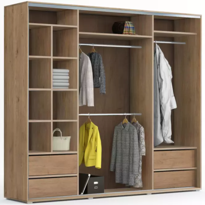 Skriňa Alicja A28 250 Zrkadlo Craft Zlatá /Biely Lacobel