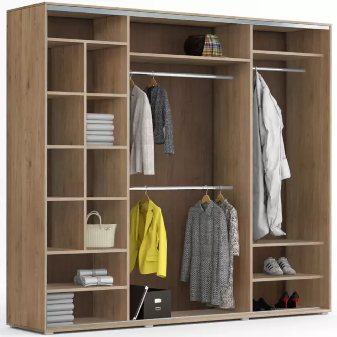 Skriňa Alicja A28 250 Zrkadlo Craft Zlatá /Biely Lacobel