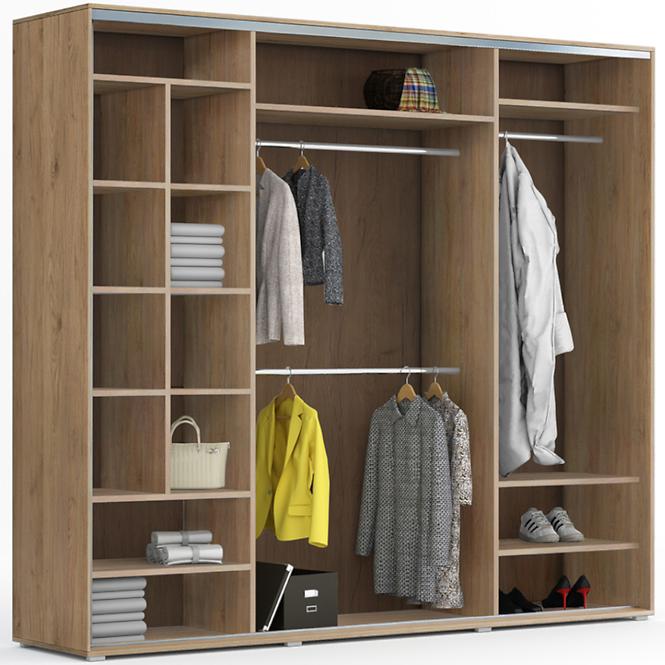 Skriňa Alicja A28 250 Zrkadlo Craft Zlatá /Biely Lacobel