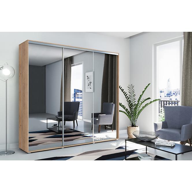 Skriňa Jagoda A31 250 tri zrkadlá craft zlatá