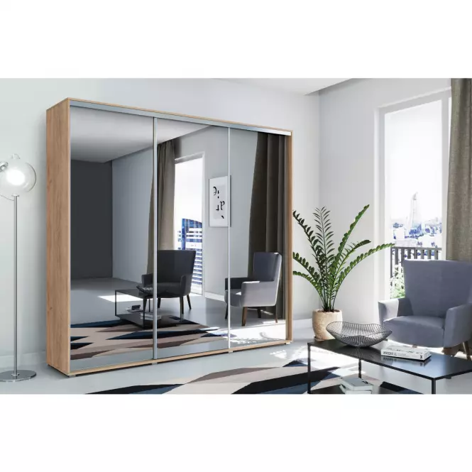 Skriňa Jagoda A31 250 tri zrkadlá craft zlatá,5