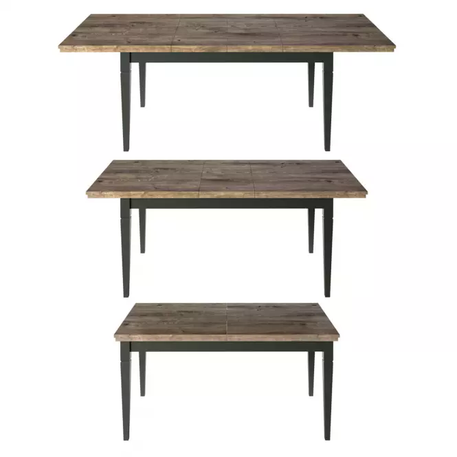 Rozkladací stôl Evora 92  160/240x90cm Dub Lefkas/Zelená,4