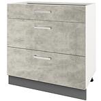 Skrinka do kuchyne Charlotte 60lcdr Grey Graphite/Light Atelier