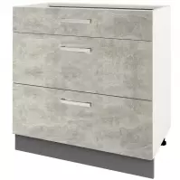 Skrinka do kuchyne Charlotte 60lcdr Grey Graphite/Light Atelier