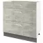 Skrinka do kuchyne Charlotte 60lcdr Grey Graphite/Light Atelier