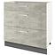 Skrinka do kuchyne Charlotte 60lcdr Grey Graphite/Light Atelier