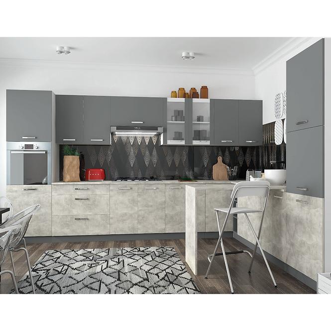 Skrinka do kuchyne Charlotte 60lcdr Grey Graphite/Light Atelier,3