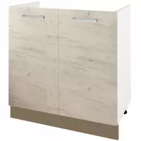 Skrinka do kuchyne Charlotte 80lc For The Kichten Sink Latte/Oak Grey Craf