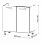 Skrinka do kuchyne Charlotte 80lc For The Kichten Sink Latte/Oak Grey Craf,2