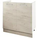 Skrinka do kuchyne Charlotte 80lc For The Kitchen Sink White/Oak White Cra