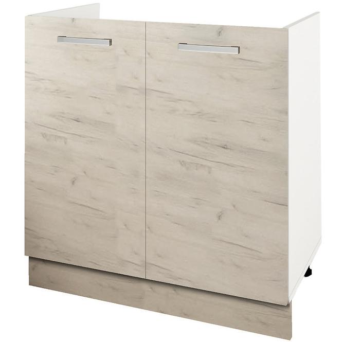 Skrinka do kuchyne Charlotte 80lc For The Kitchen Sink White/Oak White Cra