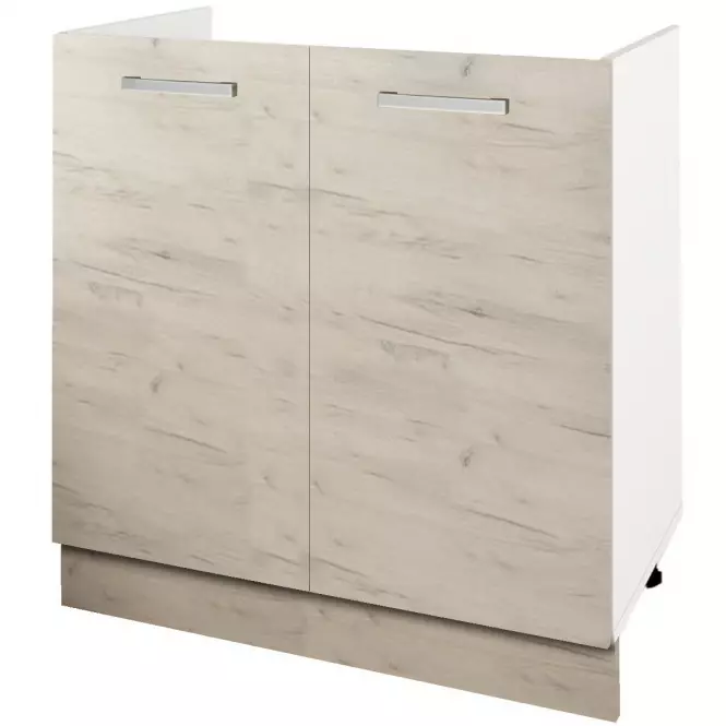 Skrinka do kuchyne Charlotte 80lc For The Kitchen Sink White/Oak White Cra