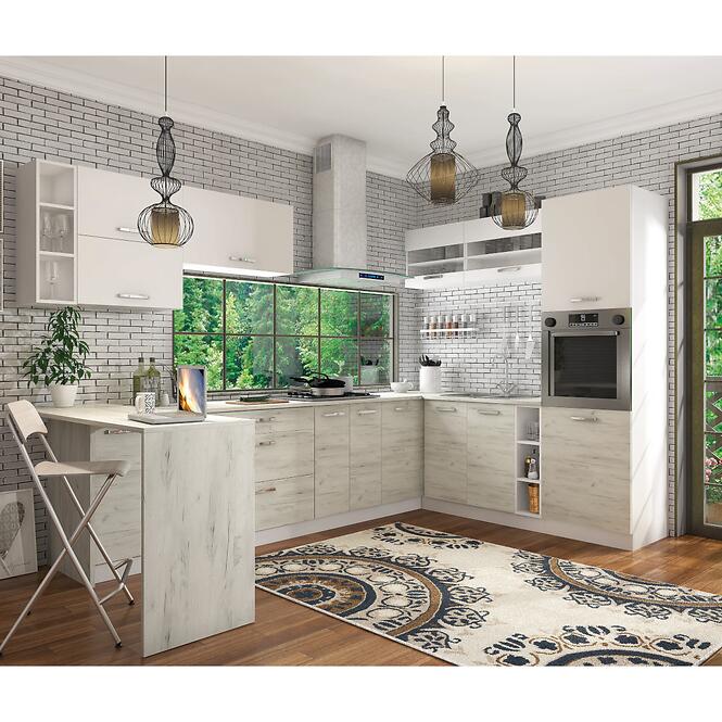 Skrinka do kuchyne Charlotte 80lc For The Kitchen Sink White/Oak White Cra,3
