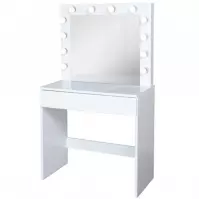 Toaletný stolík Malmo +led biely