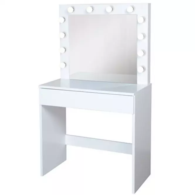 Toaletný stolík Malmo +led biely