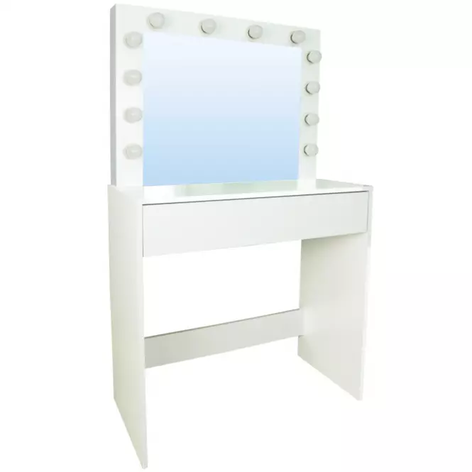 Toaletný stolík Malmo + LED biely,2
