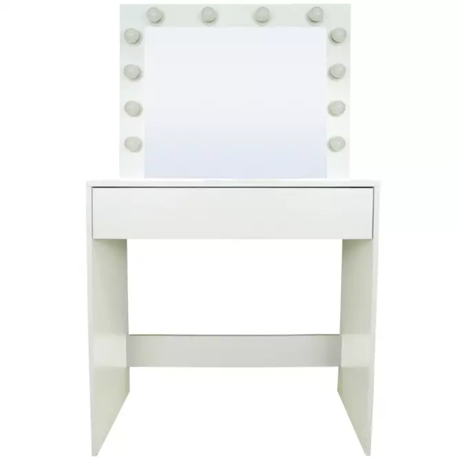 Toaletný stolík Malmo + LED biely,3