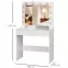 Toaletný stolík Malmo + LED biely,4