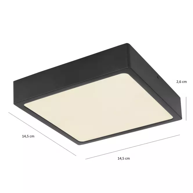 Stropnica 12369-15 LED 15W 14,5X14,5 Čierna PL1