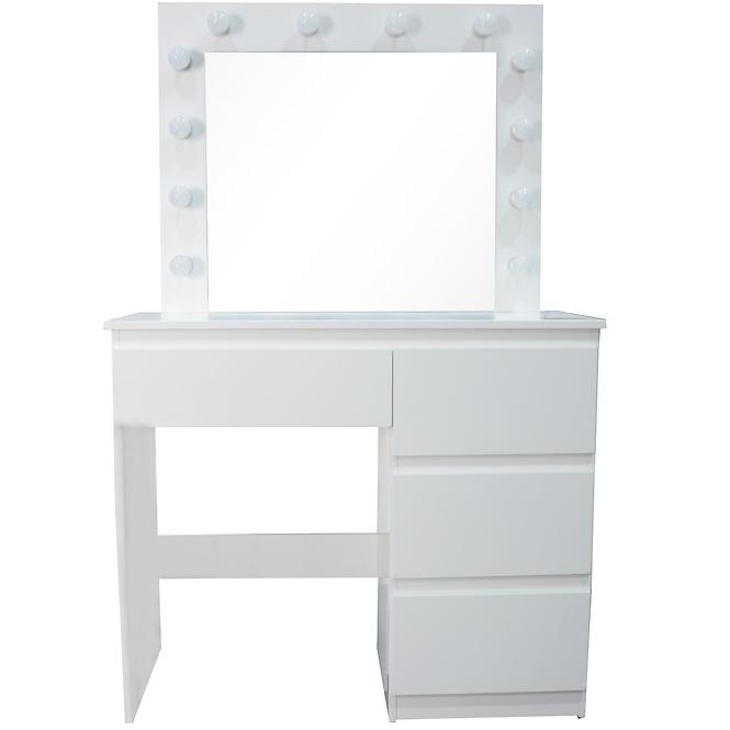 Toaletný stolík Emma +led biely,2