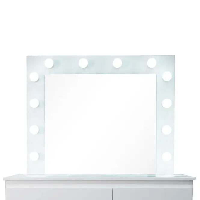 Toaletný stolík Emma + LED biely,3