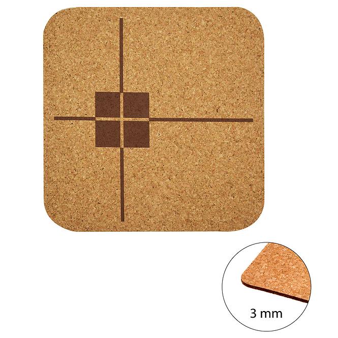 Korková podložka s315/1l/mm 290x290x3mm