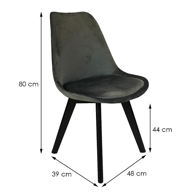 Stolička Mia Black Antracyt