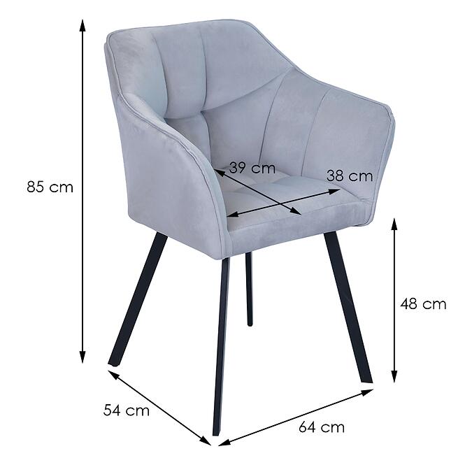 Stolička Nevada svetlosivá