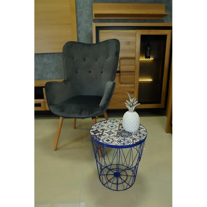 Konferenčný stolík  Boho modrý,2