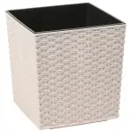 Obal na kvetináč Juka Ratan ECO 25x25x26 cm biely