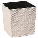 Obal na kvetináč  Juka Rattan ECO 30x30x31 cm biely