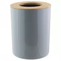 Plastový kôš s bambusovým vekom sivý CP-3298 06