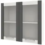Kuchynská skrinka Charlotte 80udc Grey Graphite/Light Atelier
