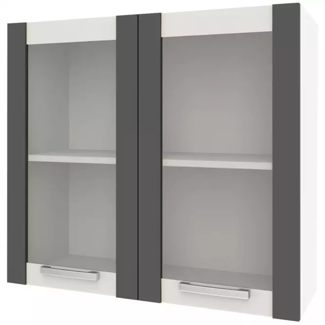 Kuchynská skrinka Charlotte 80udc Grey Graphite/Light Atelier