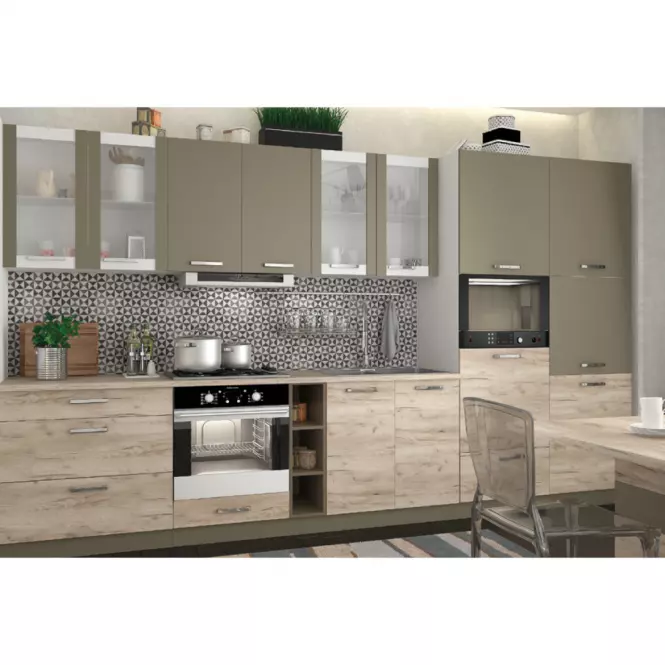 Kuchynská skrinka Charlotte 40uc Latte/Oak Grey Craft
