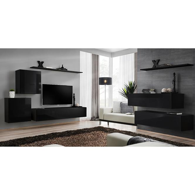 Komoda+Polička Switch Sb II Čierna