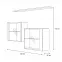 Komoda+Polička Switch Sb III Led Biely/Grafit,2