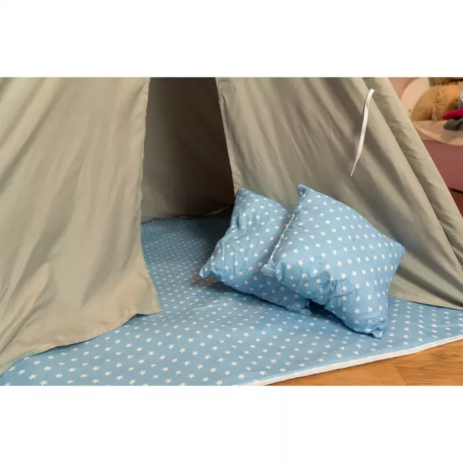 Detský stan Teepee sivo-modrý/hviezdy,3