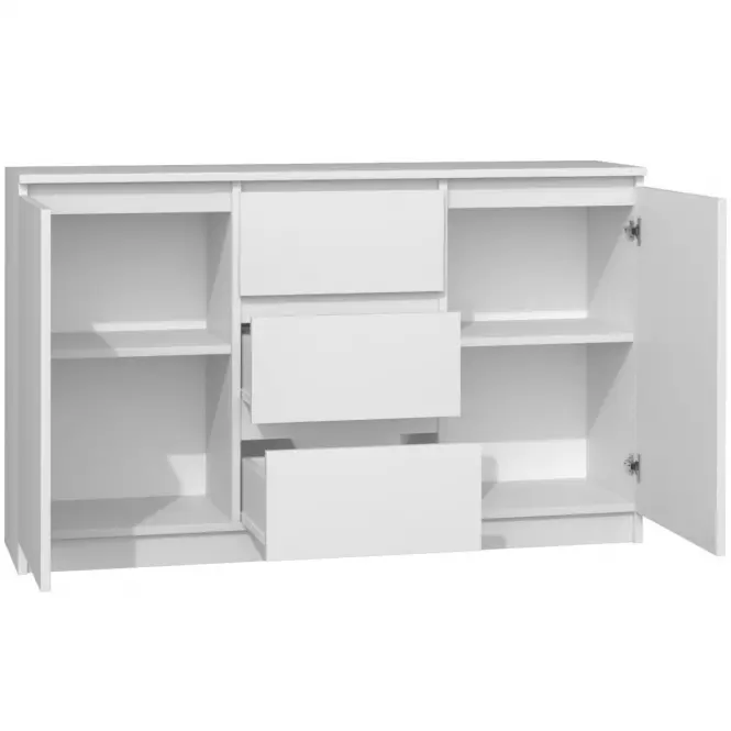 Komoda 2d3s biela mat
