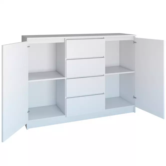Komoda 2D4S 120 Biely Mat