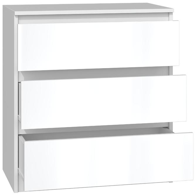 Komoda Malwa M3 Biely/Biely Lesk
