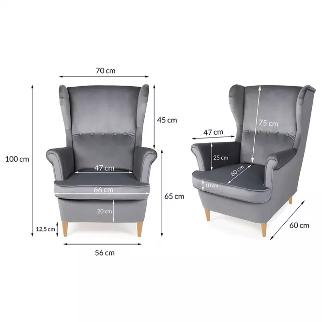 Kreslo Royal Bluvel 14/prírodné