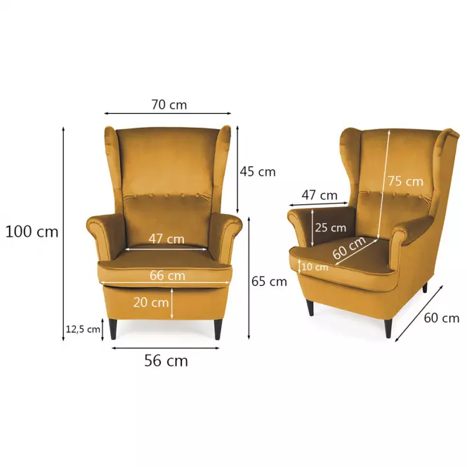 Kreslo Royal Bluvel 68/venge,5