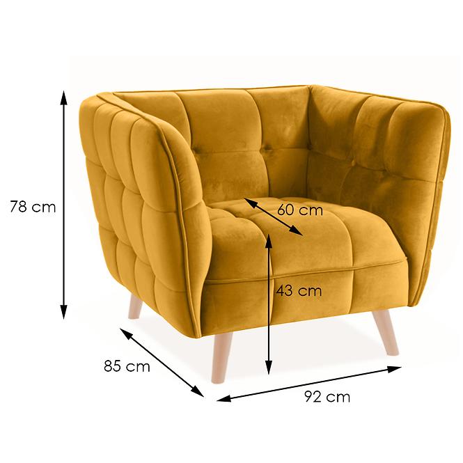 Kreslo Dijon Bluvel 68/prírodné,2