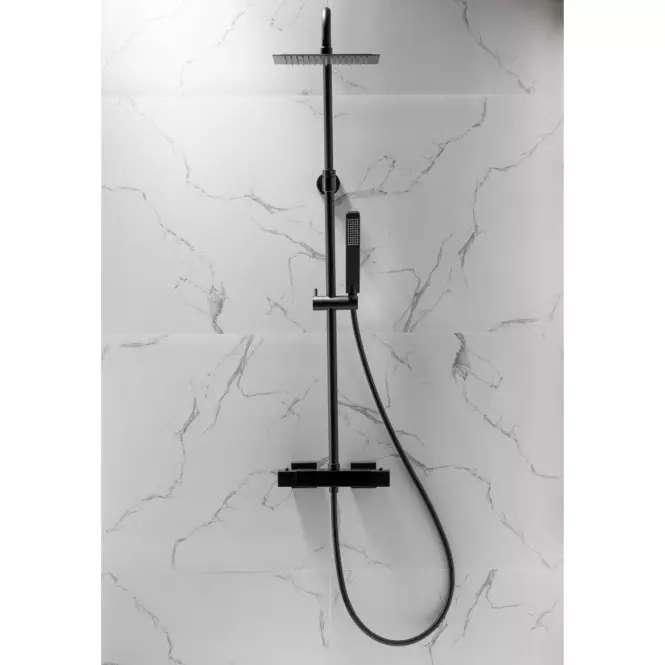 Logon Black Premium Sprchový systém s funkciou dažďovej sprchy s termostatickým miešačom