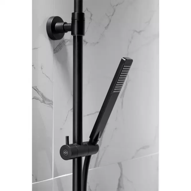 Logon Black Premium Sprchový systém s funkciou dažďovej sprchy s termostatickým miešačom