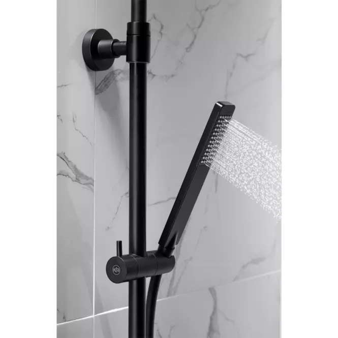 Logon Black Premium Sprchový systém s funkciou dažďovej sprchy s termostatickým miešačom